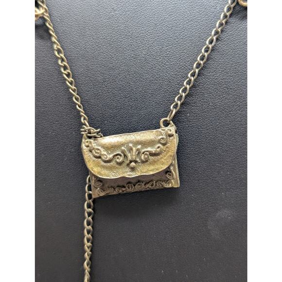 Jet'aime VTG Brass Necklace & Made to Look Antique Filigree Pendant Necklace Lot - Picture 12 of 15